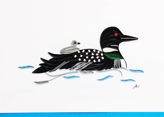 Loon Quilled Greeting Card