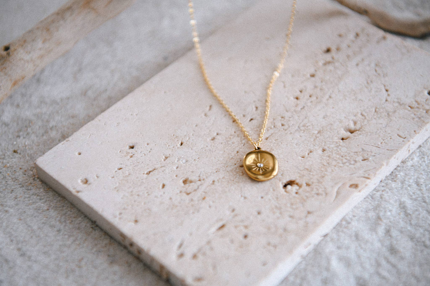 Kindred Spirit Pendant Necklace: Gold Sunburst