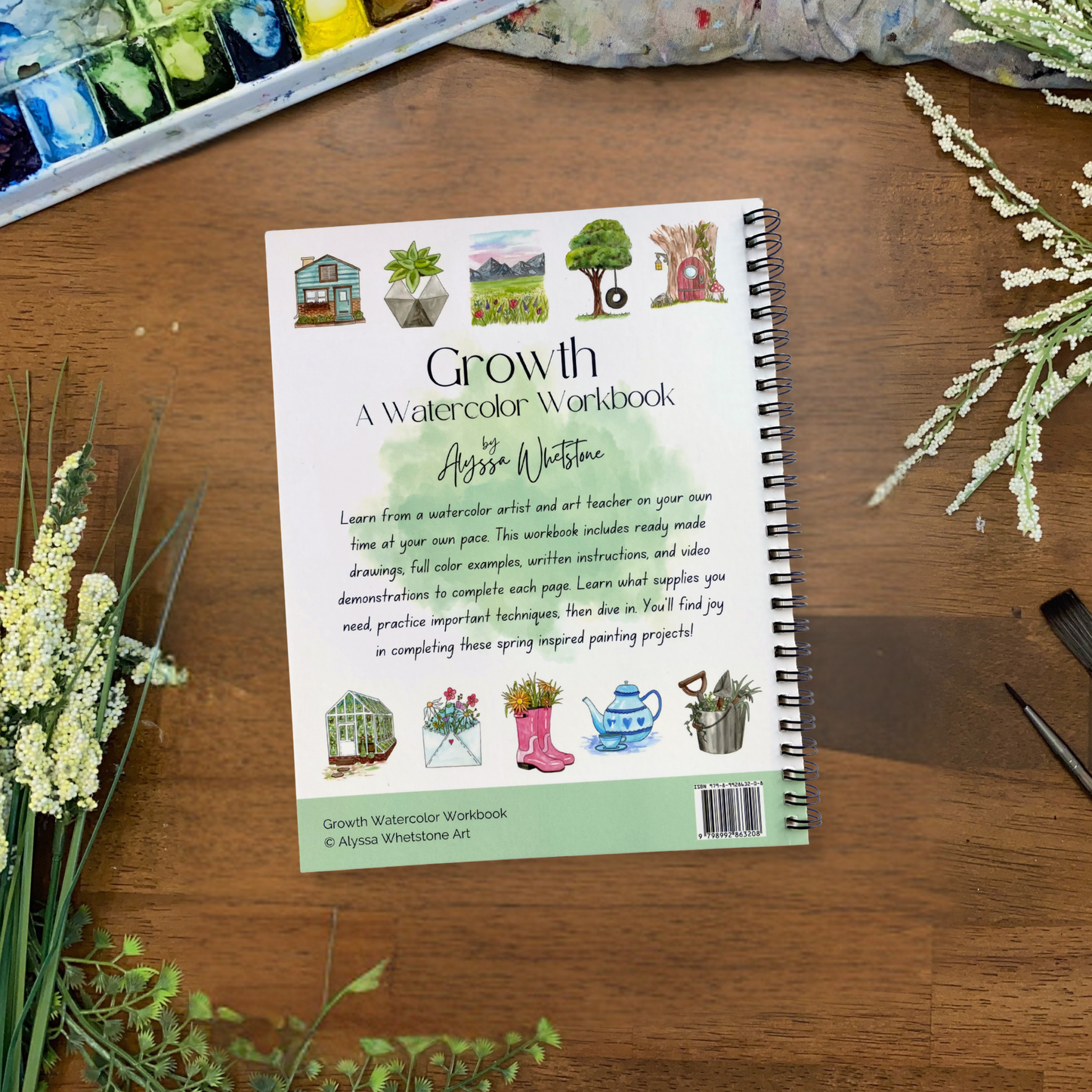 Growth Watercolor Workbook - With Video Directions