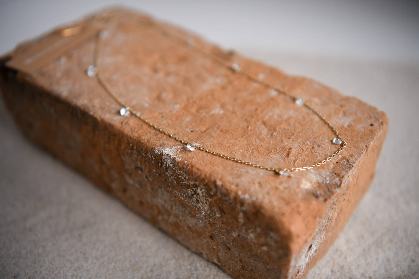 Cubic Zirconia Gold Plated Necklace