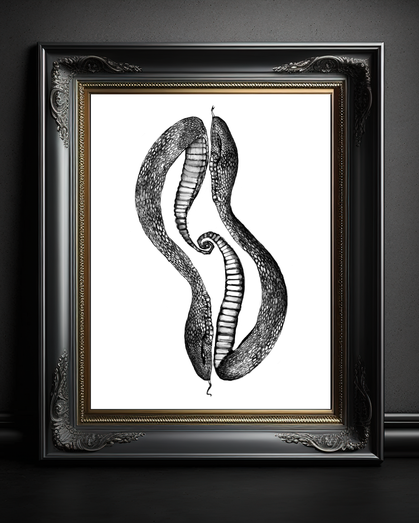Snake Duo Art Print 8x10