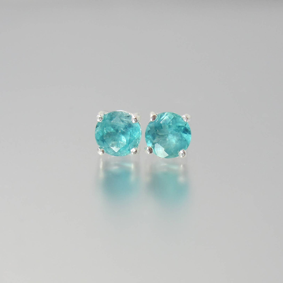 Rare Grandidierite Sterling Silver Stud Earrings