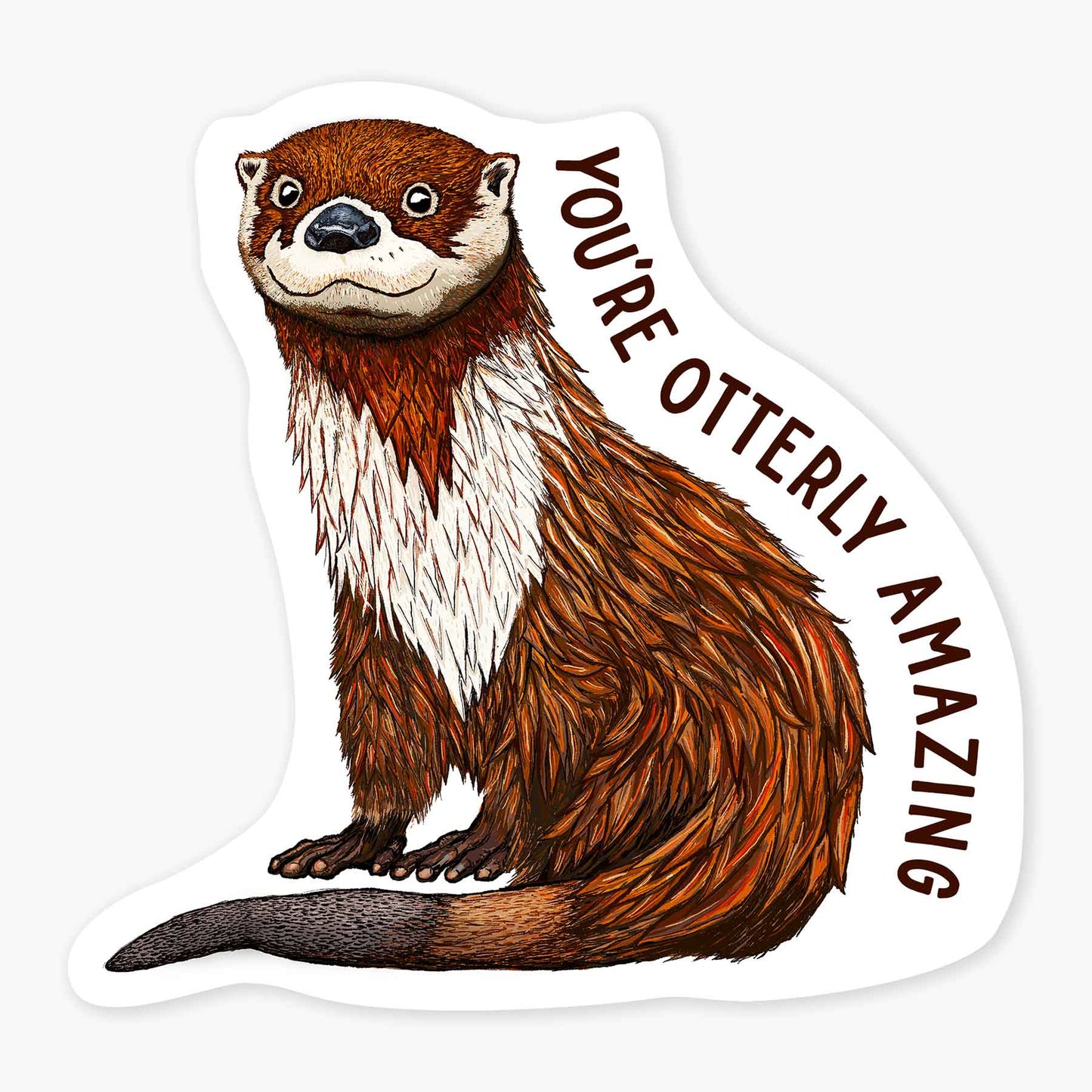 Otterly - 3" Art Sticker