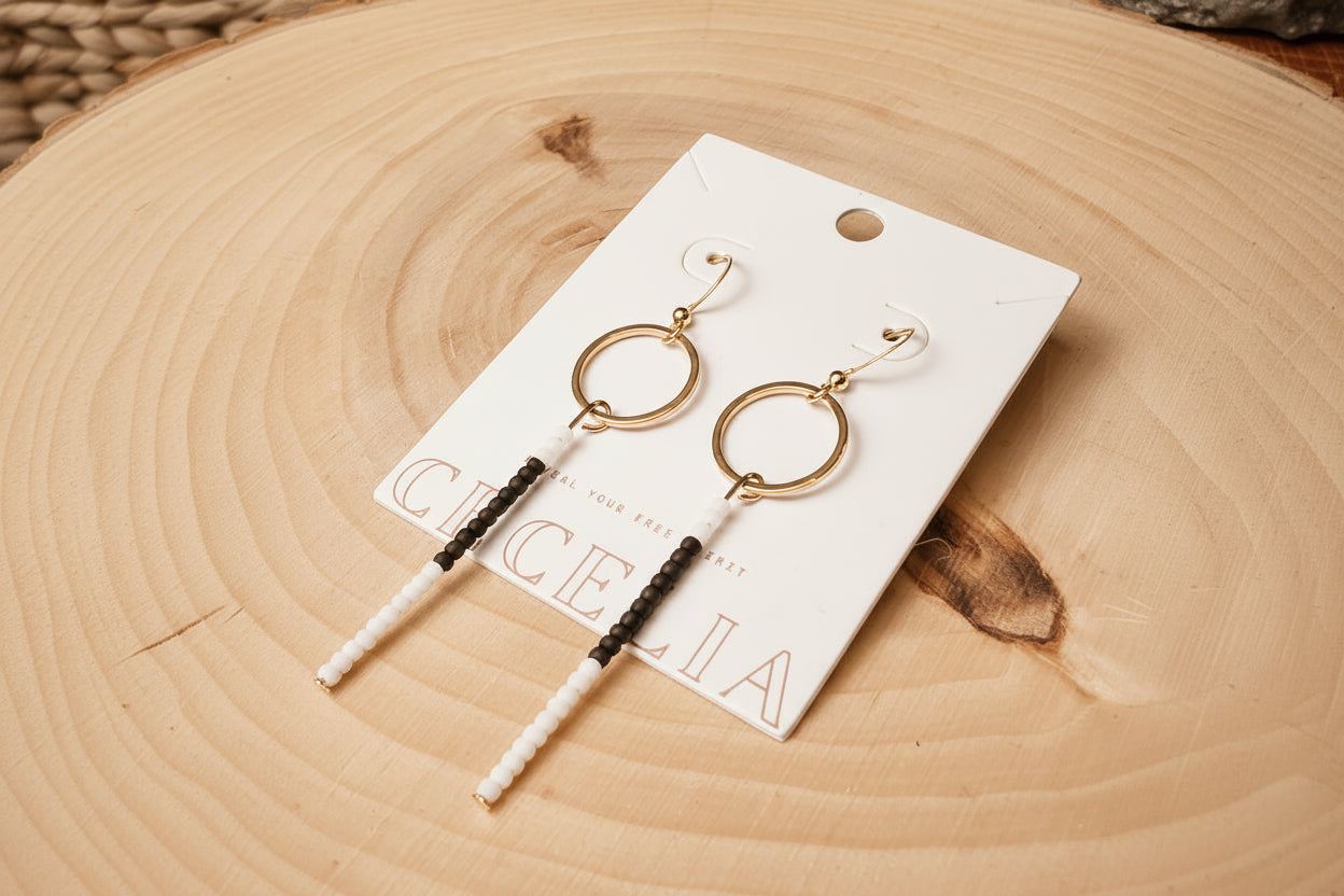 Boho Sead Bead Drop Earrings