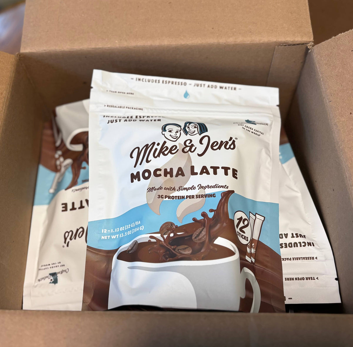 Mike and Jen's Mocha Latte | 12 Single Serve Sticks