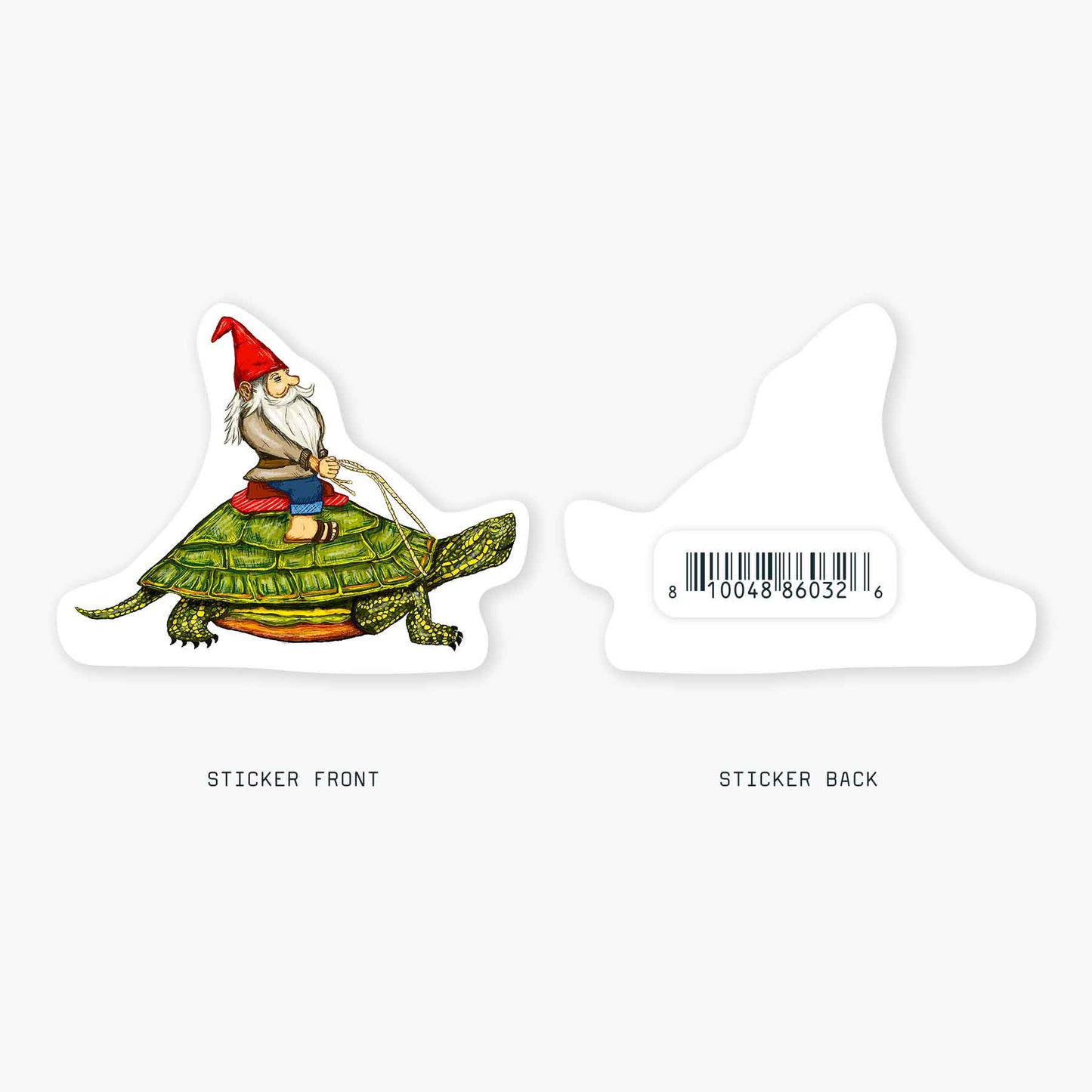 Turtle Rider - 3" Art Sticker