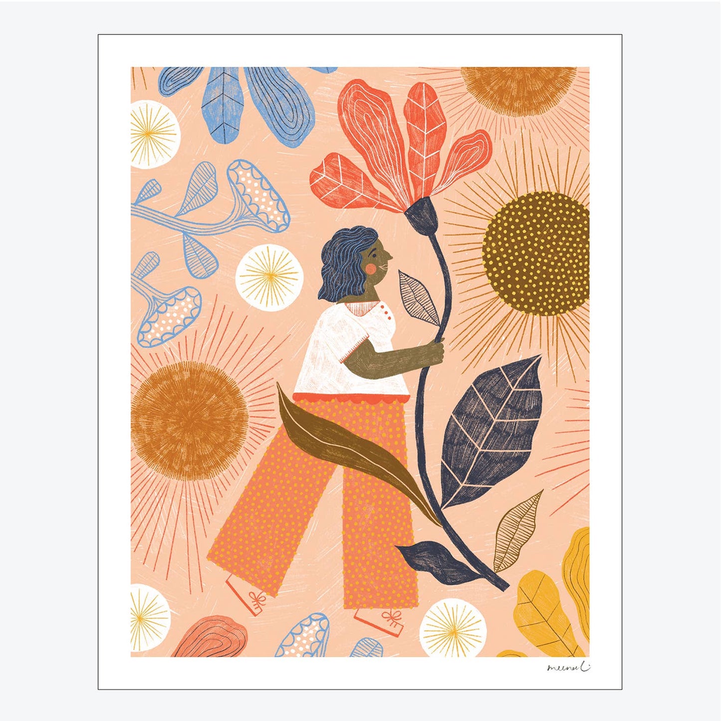 Sunshine Flower Dance 8x10 Art Print