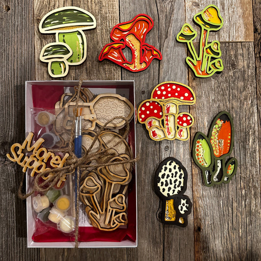 Mini DIY painting Mushrooms and Toadstools gift set