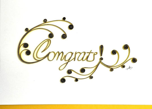 "Congrats" Quilled Greeting Card