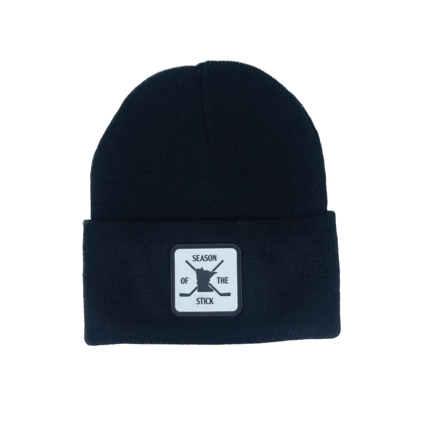 Minnesota Hockey Hat -Black Beanie with Season on the Stick