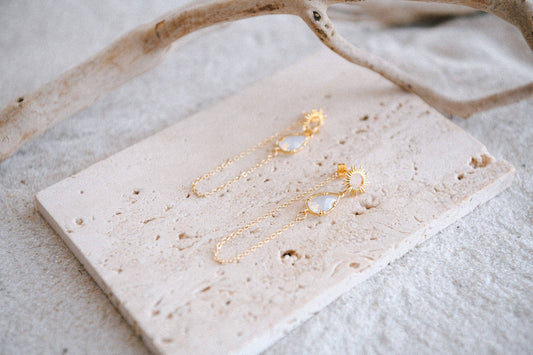 Celestial Glow Chain Earrings