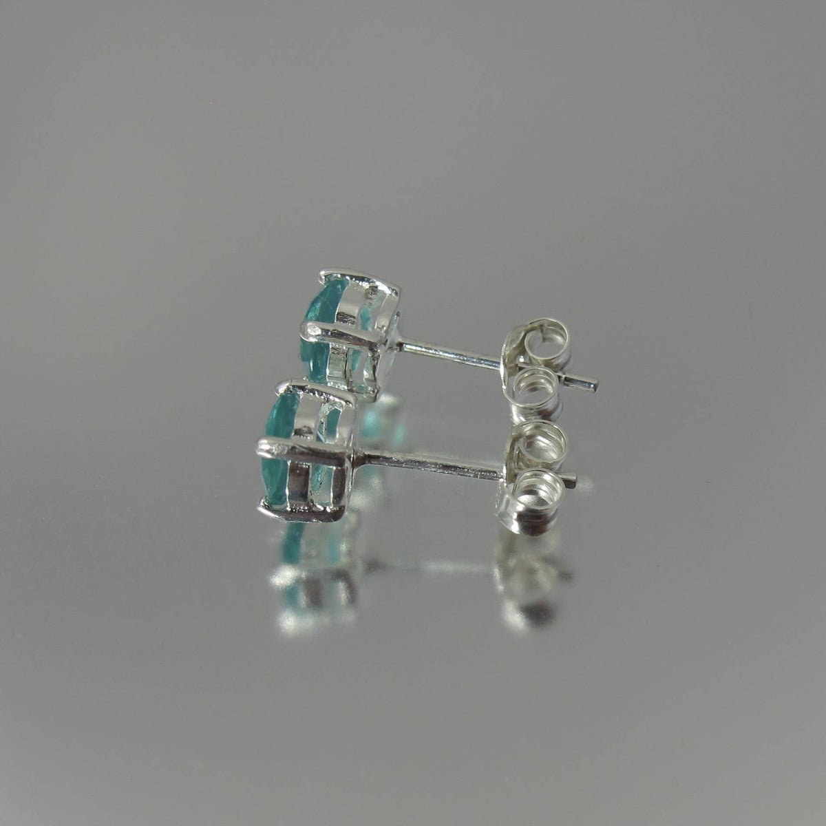 Rare Grandidierite Sterling Silver Stud Earrings