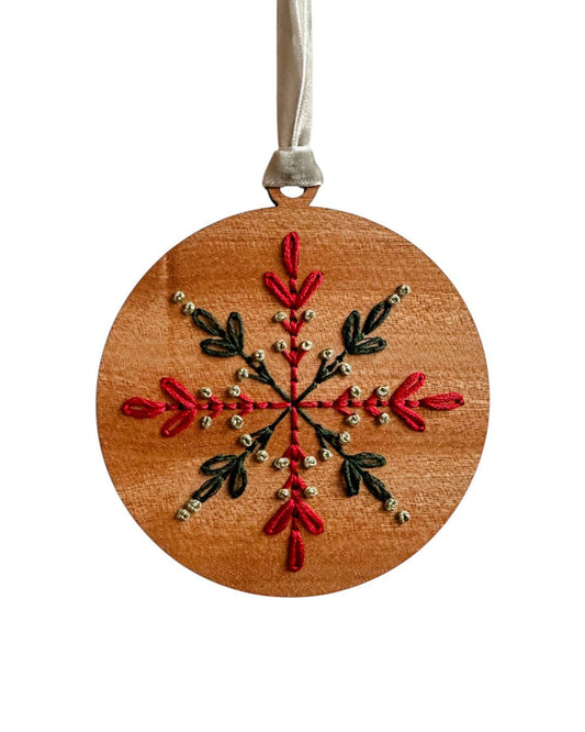 Nordic Snowflake Embroidery Ornament Kit