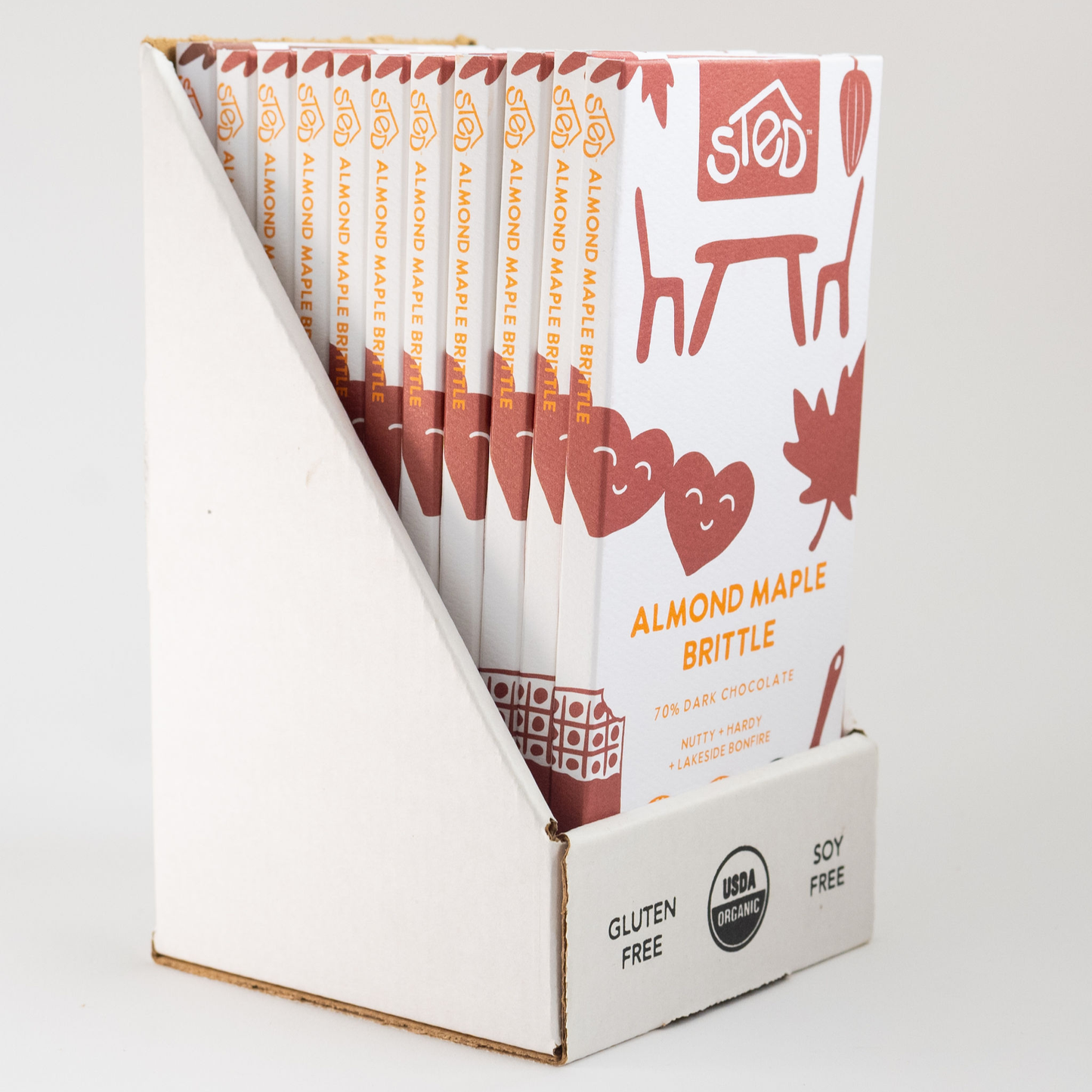 Almond Maple Brittle 2 oz Chocolate Bar