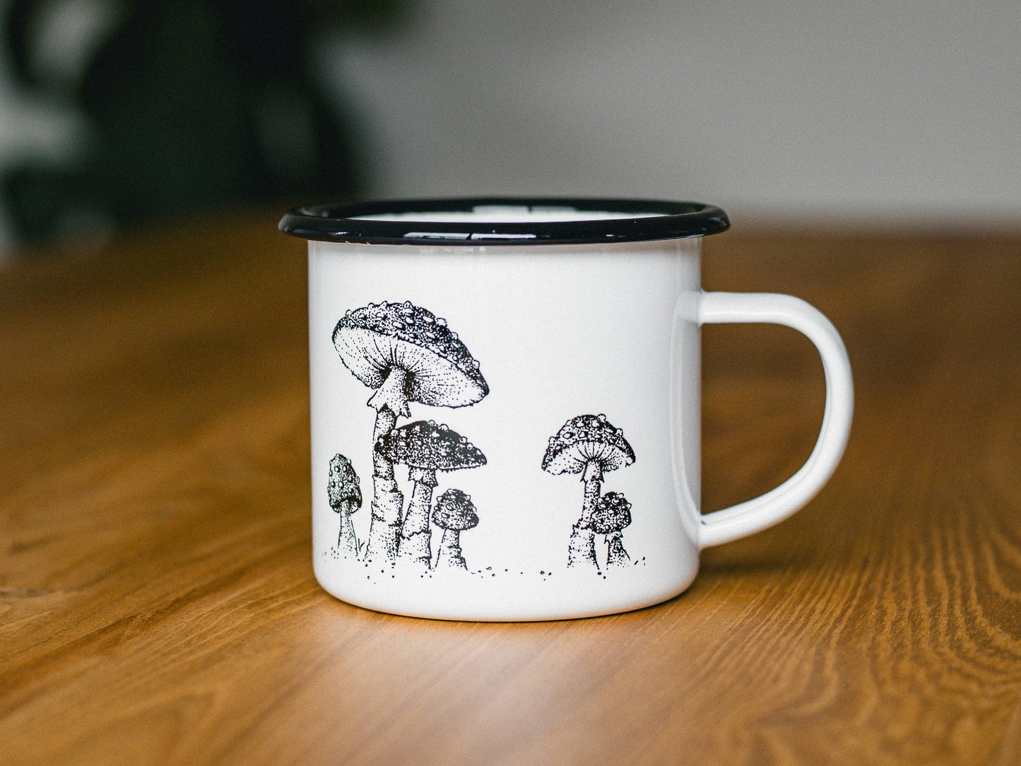 Mushroom Garden 10 oz Enamelware Camping Mug