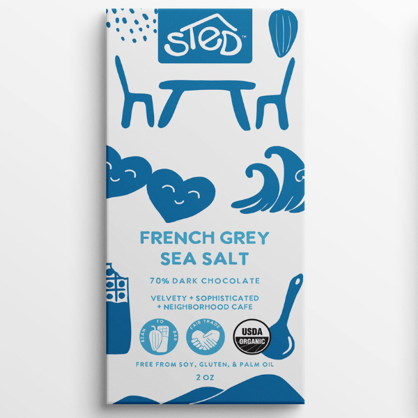 French Grey Sea Salt 2 oz Chocolate Bar