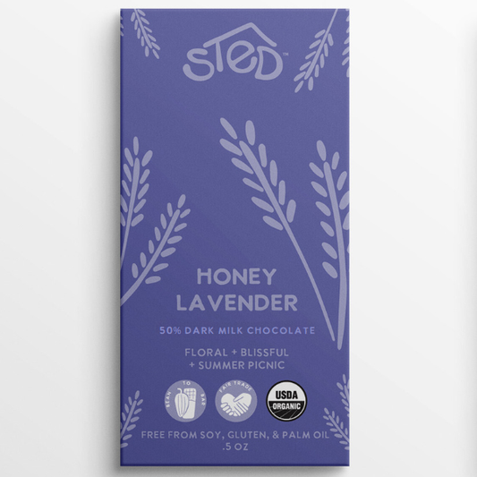 Mini Honey Lavender .5 oz Chocolate Bar