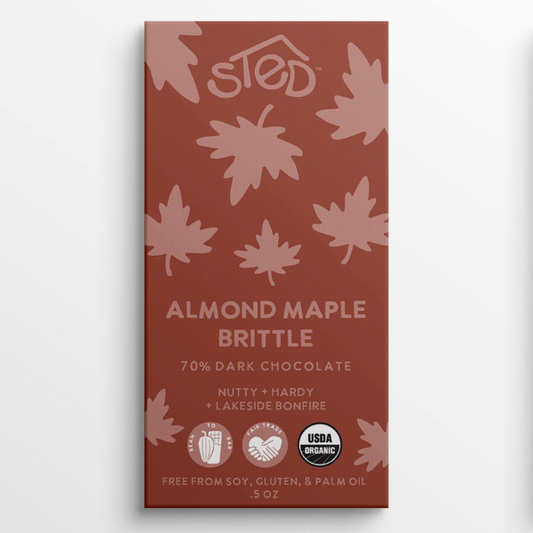 Mini Almond Maple Brittle .5 oz Chocolate Bar