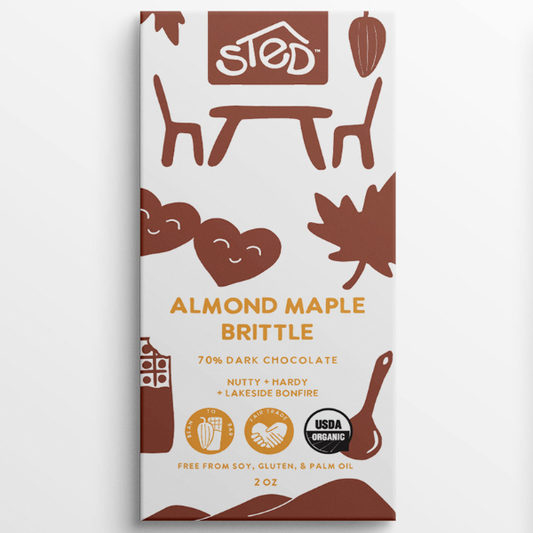 Almond Maple Brittle 2 oz Chocolate Bar